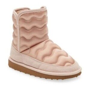 Open Edit Skylar Quilted Booties in Rose Gold